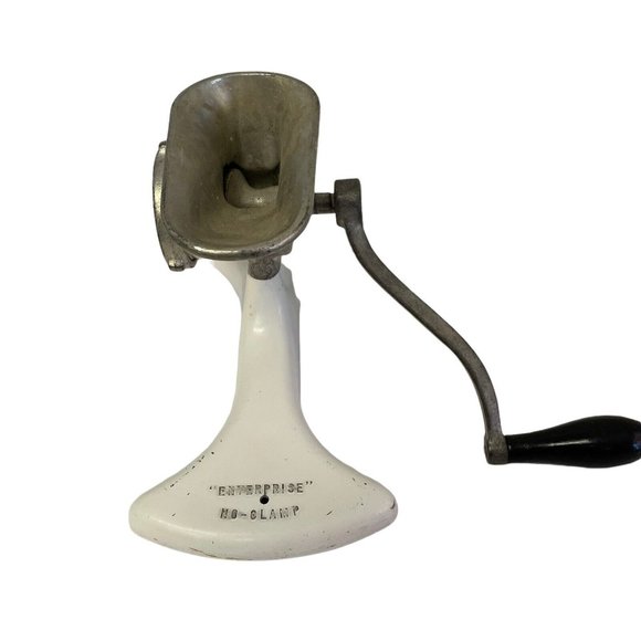 Collectible Enterprise Brand No-Clamp Tabletop Meat Grinder Hand-Crank K-1978 - Picture 8 of 11
